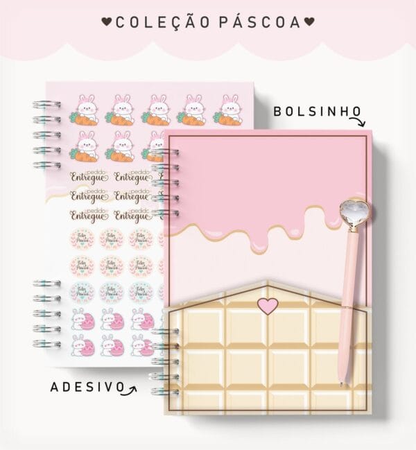 Caderno Pedidos Páscoa Coelhinha - Arquivo Digital