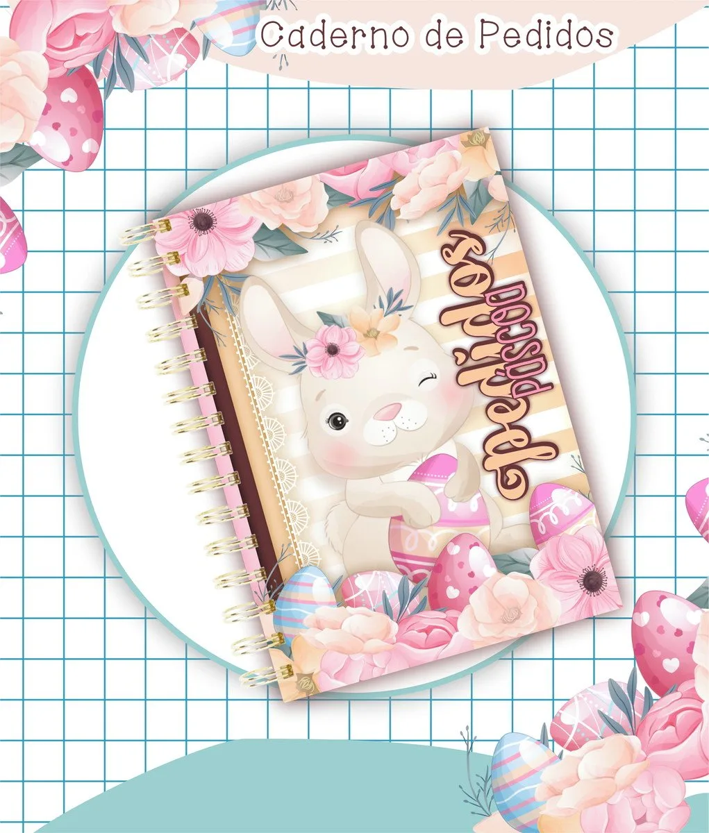 Caderno Pedidos Páscoa Mod5 - Arquivo Digital