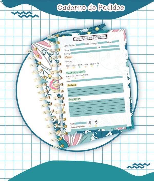 Caderno Pedidos Páscoa Mod7 - Arquivo Digital