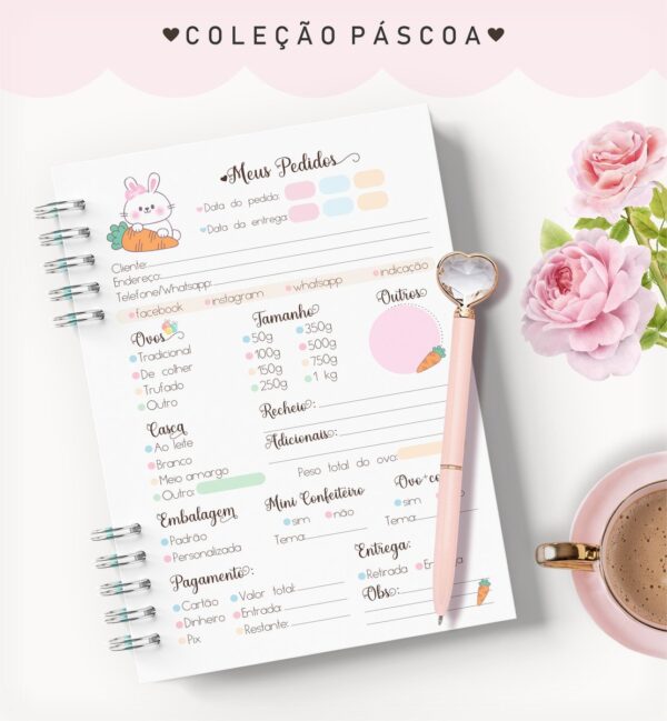 Caderno Pedidos Páscoa Rosinha - Arquivo Digital
