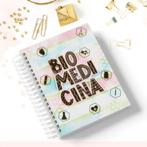 Caderno Digital Biomedicina com Capas Stickers e Planner 12 caderno profissao biomedicina arquivo digital
