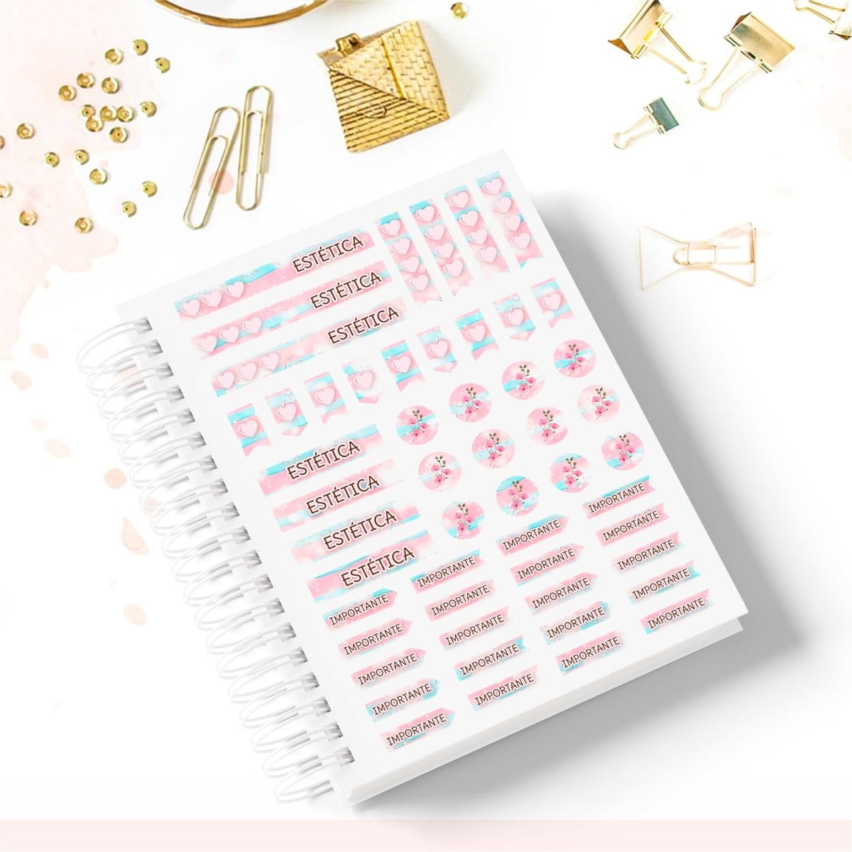 Kit Caderno Digital Tema Estética para Imprimir e Vender 3 Kit Caderno Digital Tema Estética para Imprimir e Vender - Imagem 3