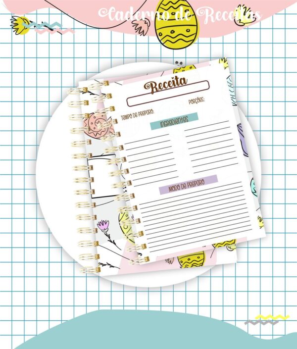 Caderno Receitas Páscoa Mod04 - Arquivo Digital