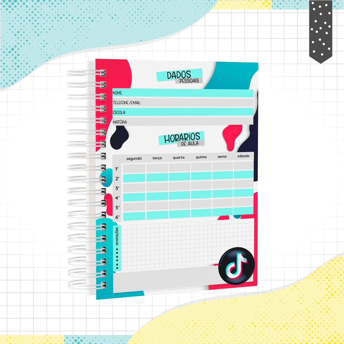 Caderno Personalizado Tema TikTok Arquivo Digital 2 Caderno Personalizado Tema TikTok Arquivo Digital - Imagem 2