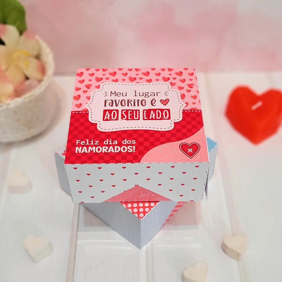 Caixa Doces Multiuso Dia dos Namorados - Arquivo Para Corte