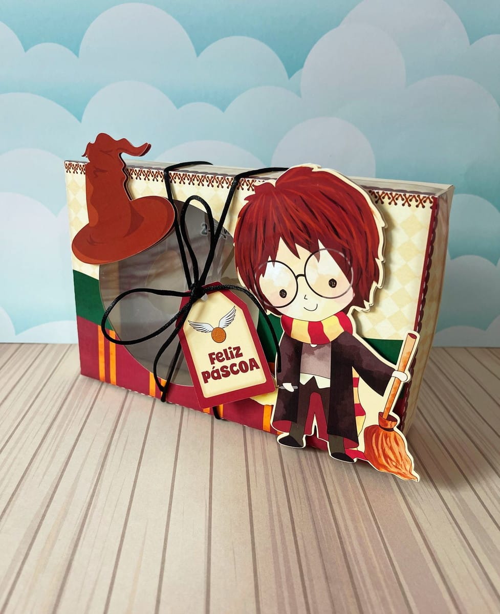 Caixa Mini Confeiteiro Harry Potter em arquivo digital 3 Mini Confeiteiro Harry Potter Arquivo Digital 3