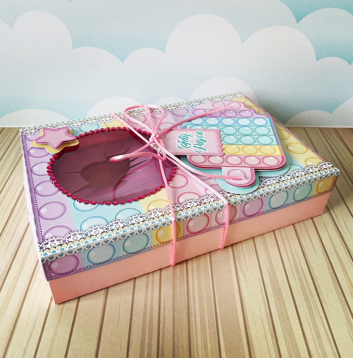 Caixa de Páscoa Pop It Menina Kit Digital para Montar 3 Caixa de Páscoa Pop It Menina Kit Digital para Montar - Imagem 3