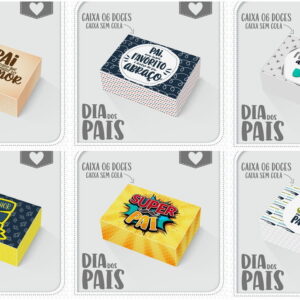 Caixas Dia dos Pais 6 doces - Arquivo Digital