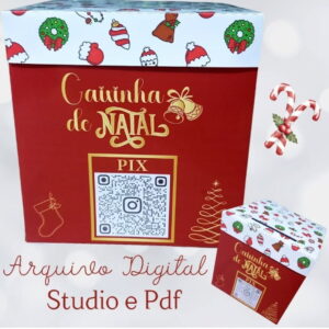 caixinha de natal para lembrancinha em studio e pdf
