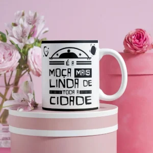 Caneca Dia dos Namorados com Arte em Xilogravura