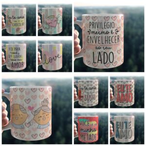 canecas dia dos namorados arquivo digital papelaria