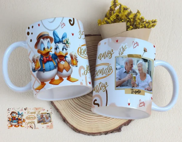 Canecas Personalizadas Dia dos Namorados - Arquivos Editáveis Casal