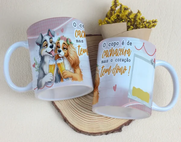 Canecas Personalizadas Dia dos Namorados - Arquivos Editáveis Casal