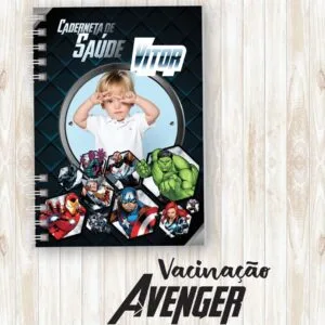 Capa Vacinação Menino Vingadores - Arquivo Digital 6 Capa Vacinação Menino Vingadores - Arquivo Digital