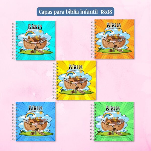 Capas Bíblia Infantil A5 e 18x18 - Arquivo Digital