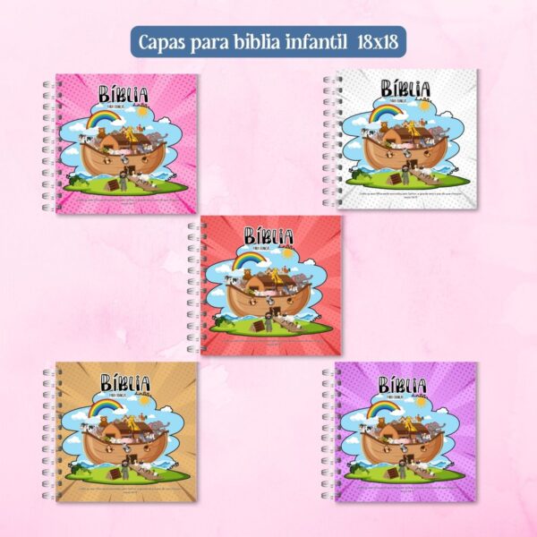 Capas Bíblia Infantil A5 e 18x18 - Arquivo Digital