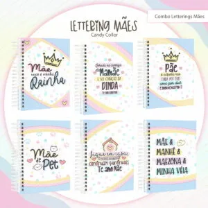 Capas Lettering Mães - Arquivo Digital 11 Capas Lettering Mães - Arquivo Digital