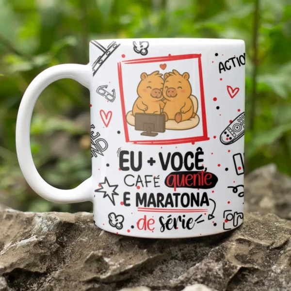 Capivara Dia dos Namorados - Arte Digital p/ Caneca