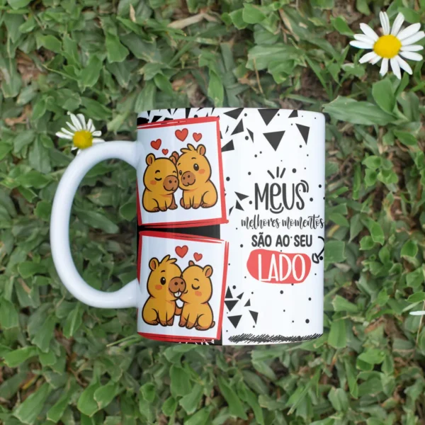 Capivara Dia dos Namorados - Arte Digital p/ Caneca