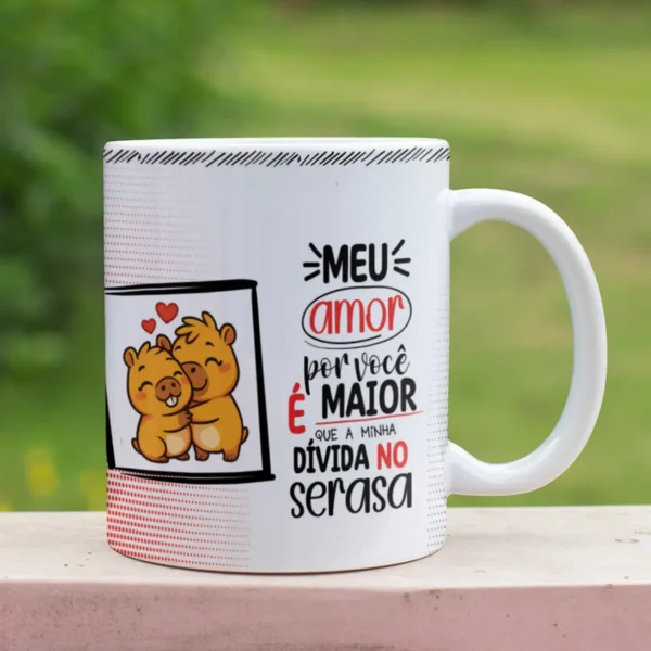 Capivara Dia dos Namorados - Arte Digital p/ Caneca