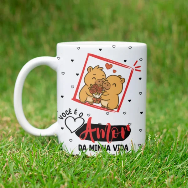 Capivara Dia dos Namorados - Arte Digital p/ Caneca