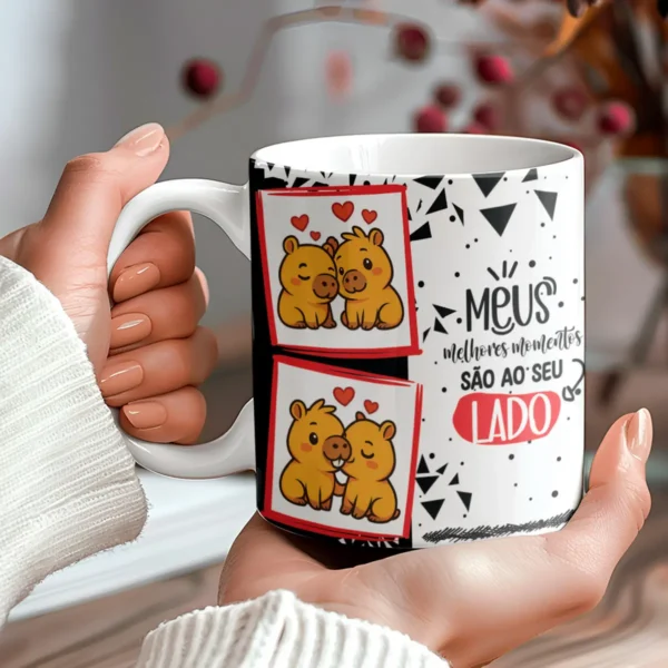 Capivara Dia dos Namorados - Arte Digital p/ Caneca