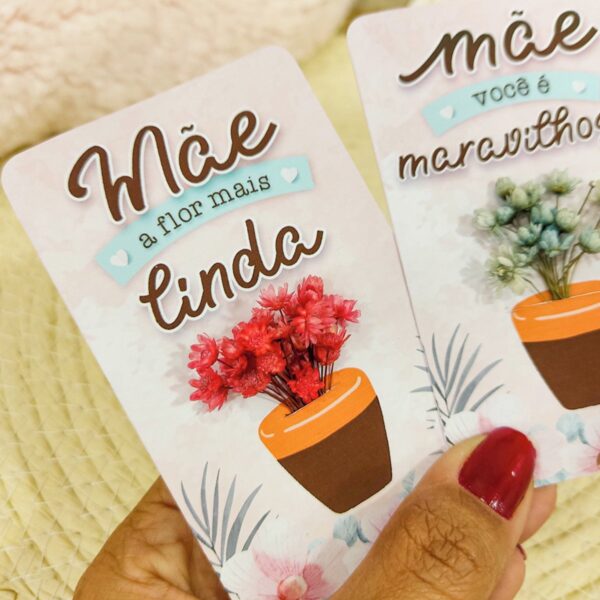 Card com Florzinha Dia das Mães - Arquivo Digital