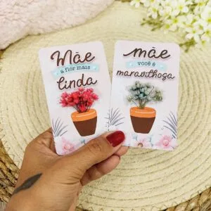Card com Florzinha Dia das Mães - Arquivo Digital