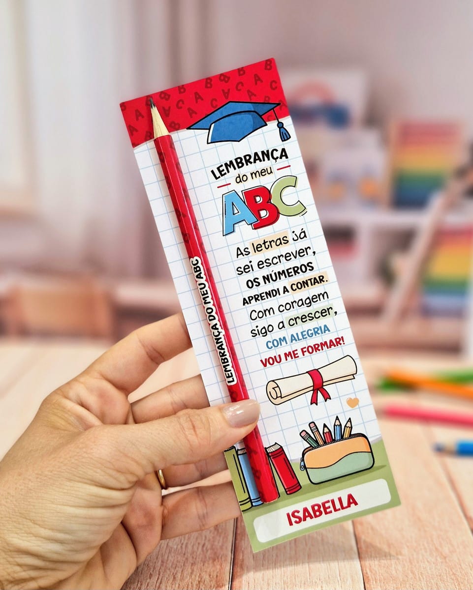 Card Lápis ABC para Imprimir Lembrancinha de Formatura 2 Card Lápis ABC para Imprimir Lembrancinha de Formatura - Imagem 2