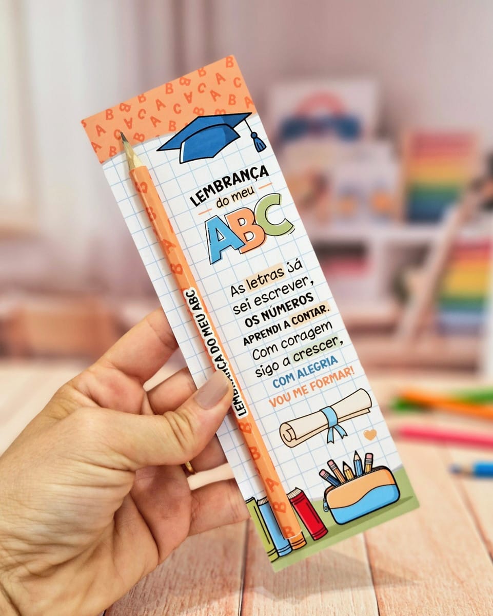 Card Lápis ABC para Imprimir Lembrancinha de Formatura 1 Card Lápis ABC para Imprimir Lembrancinha de Formatura