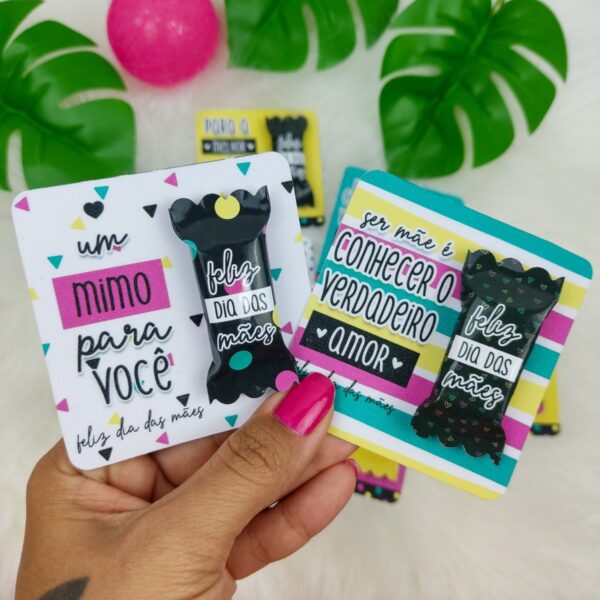 Cards e Balinhas Coloridos Dia das Mães - Arquivo Digital