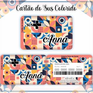 Cartão Personalizado SUS Adulto Feminino - ARQUIVO DIGITAL