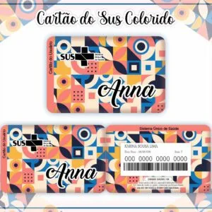 Cartão Personalizado SUS Adulto Feminino - ARQUIVO DIGITAL