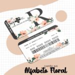 Cartão Sus Adulto Alfabeto Floral - Arquivo Digital
