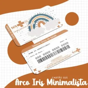Cartão Sus Arco Íris Minimalista Menino - Arquivo Digital 8 Cartão Sus Arco Íris Minimalista Menino - Arquivo Digital