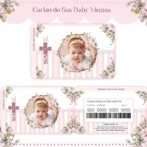 Cartão Sus Baby Menina - Arquivo Digital 13 Cartão Sus Baby Menina - Arquivo Digital