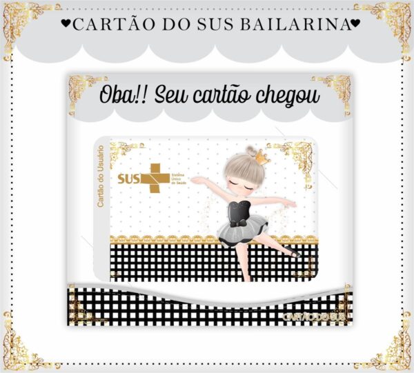 Cartão Sus Bailarina Black - Arquivo Digital