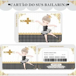 Cartão Sus Bailarina Black - Arquivo Digital