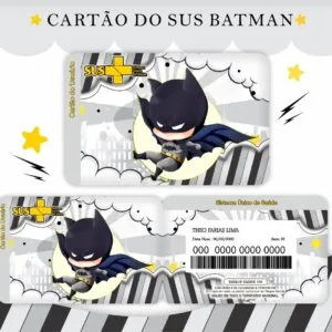 Cartão Sus Batman - Arquivo Digital 20 Cartão Sus Batman - Arquivo Digital