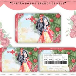 Cartão Sus Branca De Neve Aquarelado - Arquivo Digital 3 Cartão Sus Branca De Neve Aquarelado - Arquivo Digital