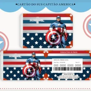 Cartão Sus Capitão América - Arquivo Digital 11 Cartão Sus Capitão América - Arquivo Digital
