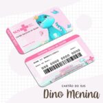Cartão Sus Dinossauro Menina - Arquivo Digital
