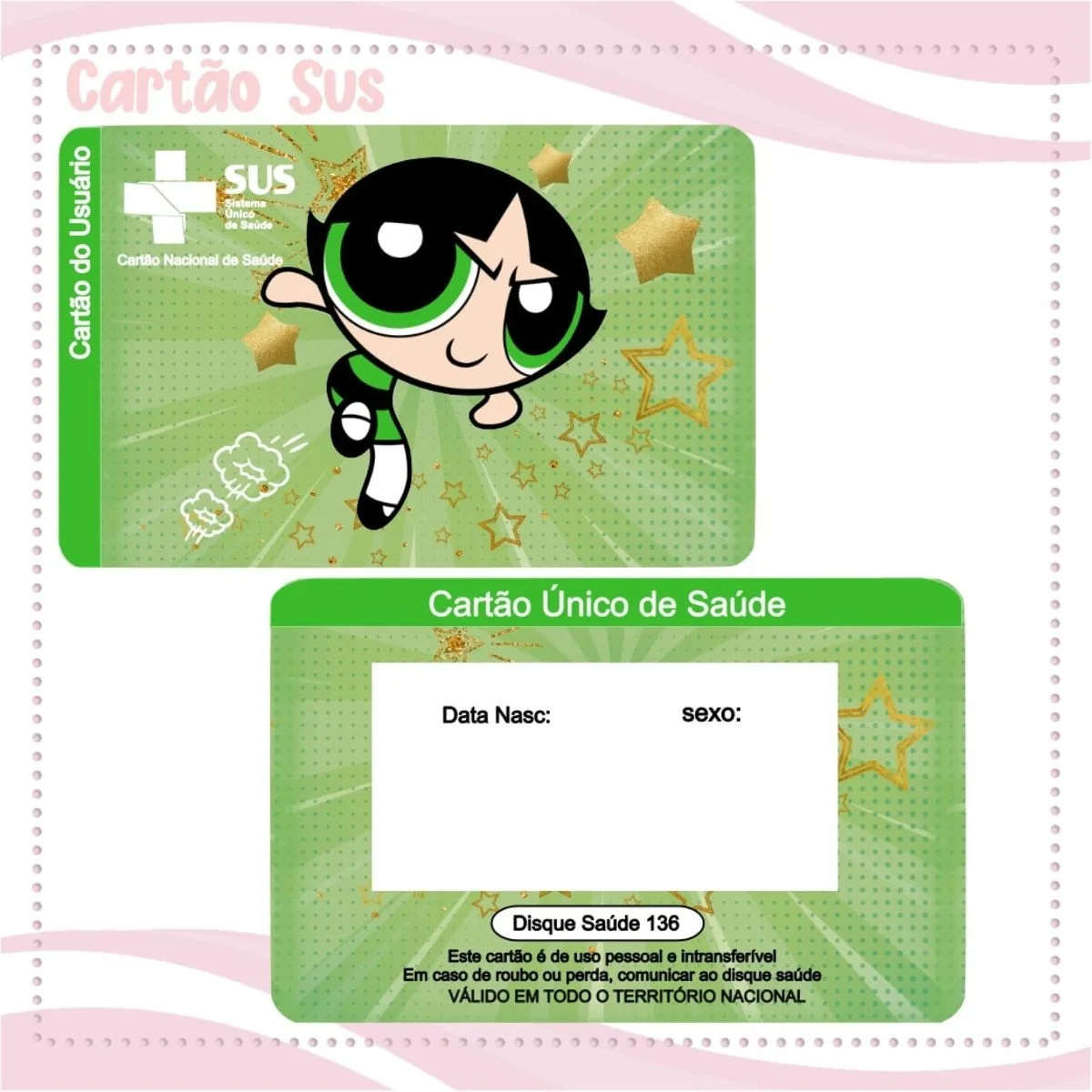 Cartão Sus Docinho - Arquivo Digital 1 Cartão Sus Docinho - Arquivo Digital