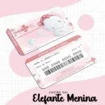 Cartão Sus Elefante Menina - Arquivo Digital