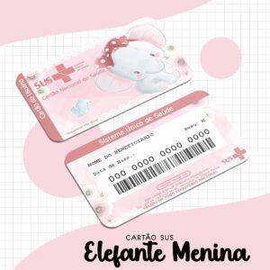 cartao sus elefante menina arquivo digital arquivo digital