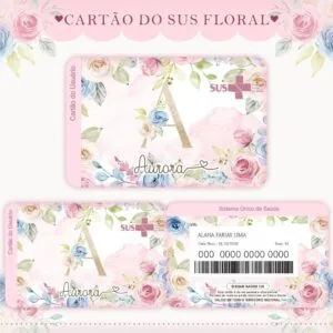 Cartão Sus Floral Rosinha - Arquivo Digital 35 Cartão Sus Floral Rosinha - Arquivo Digital
