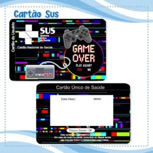 Cartão Sus Gamer Menino - Arquivo Digital