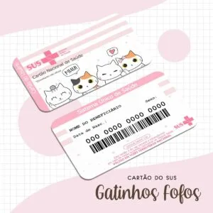 Cartão Sus Gatinhos Fofos - Arquivo Digital 8 Cartão Sus Gatinhos Fofos - Arquivo Digital