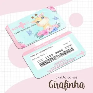 Cartão Sus Girafinha Baby - Arquivo Digital 10 Cartão Sus Girafinha Baby - Arquivo Digital