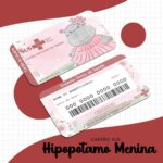 Cartão Sus Hipopótamo Menina - Arquivo Digital